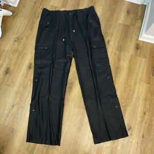 Inserch 100% Linen Men's Black Cargo Pants size 46
